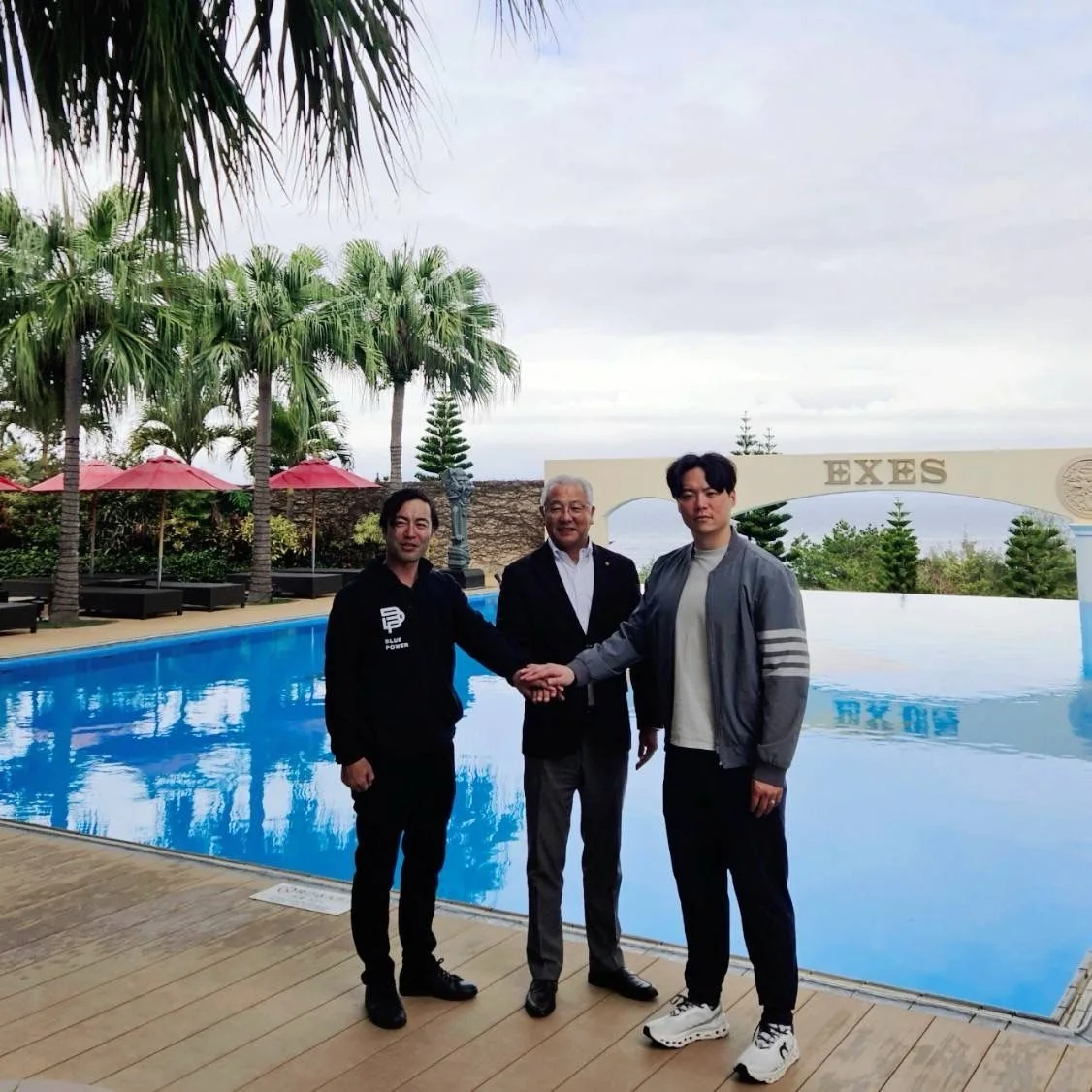 SAFE SWIM launch team at Okinawa Kariyushi Resort EXES Onna in Japan