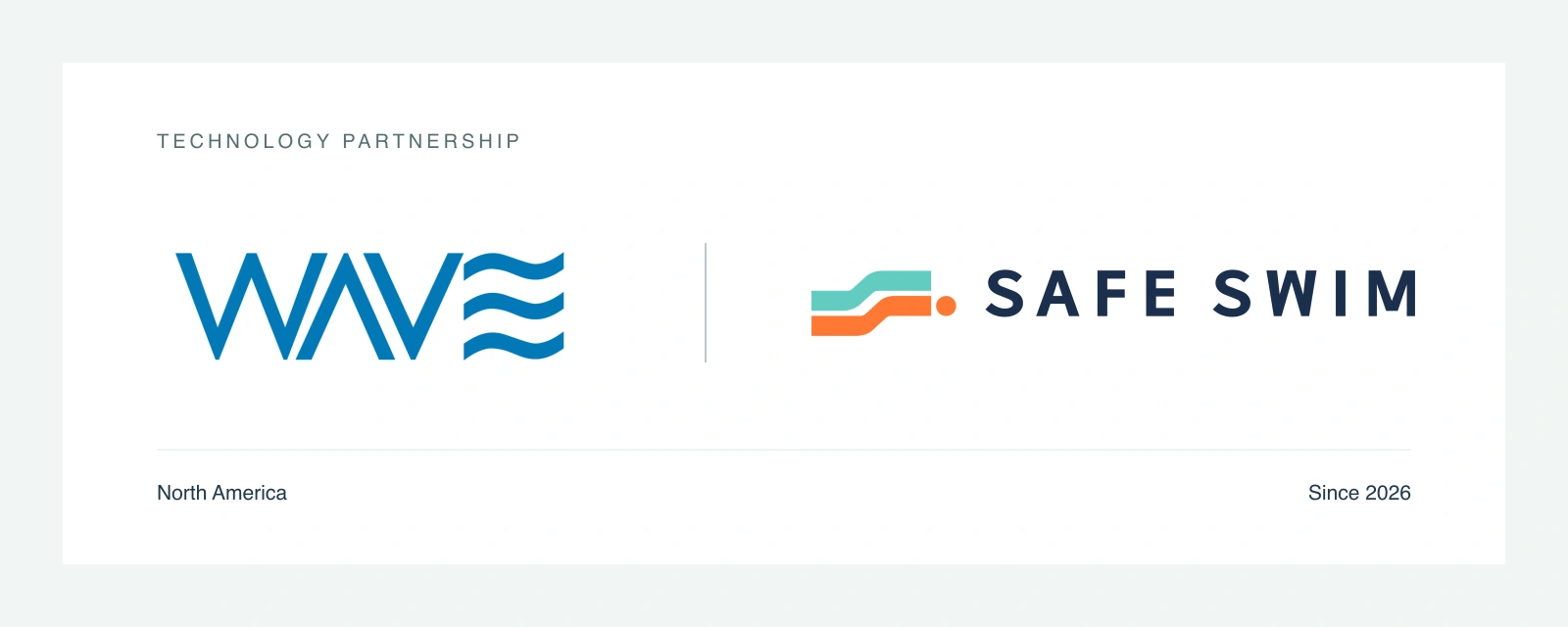 WAVE and SAFE SWIM official logos — technology partnership since 2026