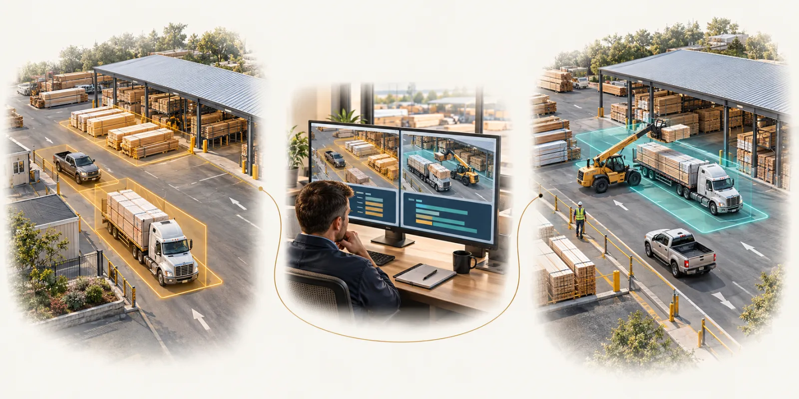 Building materials & yard analytics: First operation → Later team review → Next comparable operation
