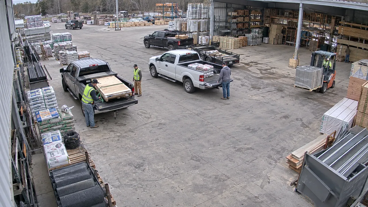 Fixed-camera view of labor versus traffic.