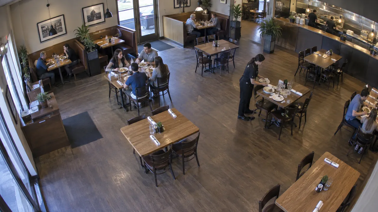 Fixed-camera view of table occupancy.
